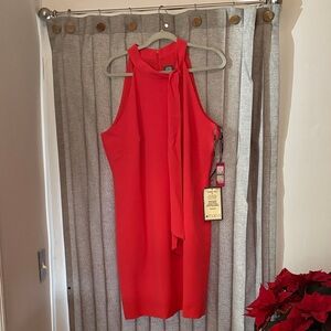 Vince Camuto Vibrant Red Midi Dress